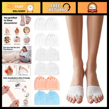 Silicone Toe Separators 6 Pairs - Soft Breathable Straighteners for Bunion H