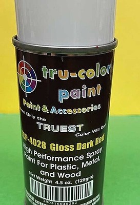 Tru-Color Gloss Dark Red Spray 4.5oz - Hobby and Model Enamel Paint - #4028