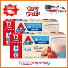NEW 2 pack Atkins Protein Shake, Strawberry, ...
