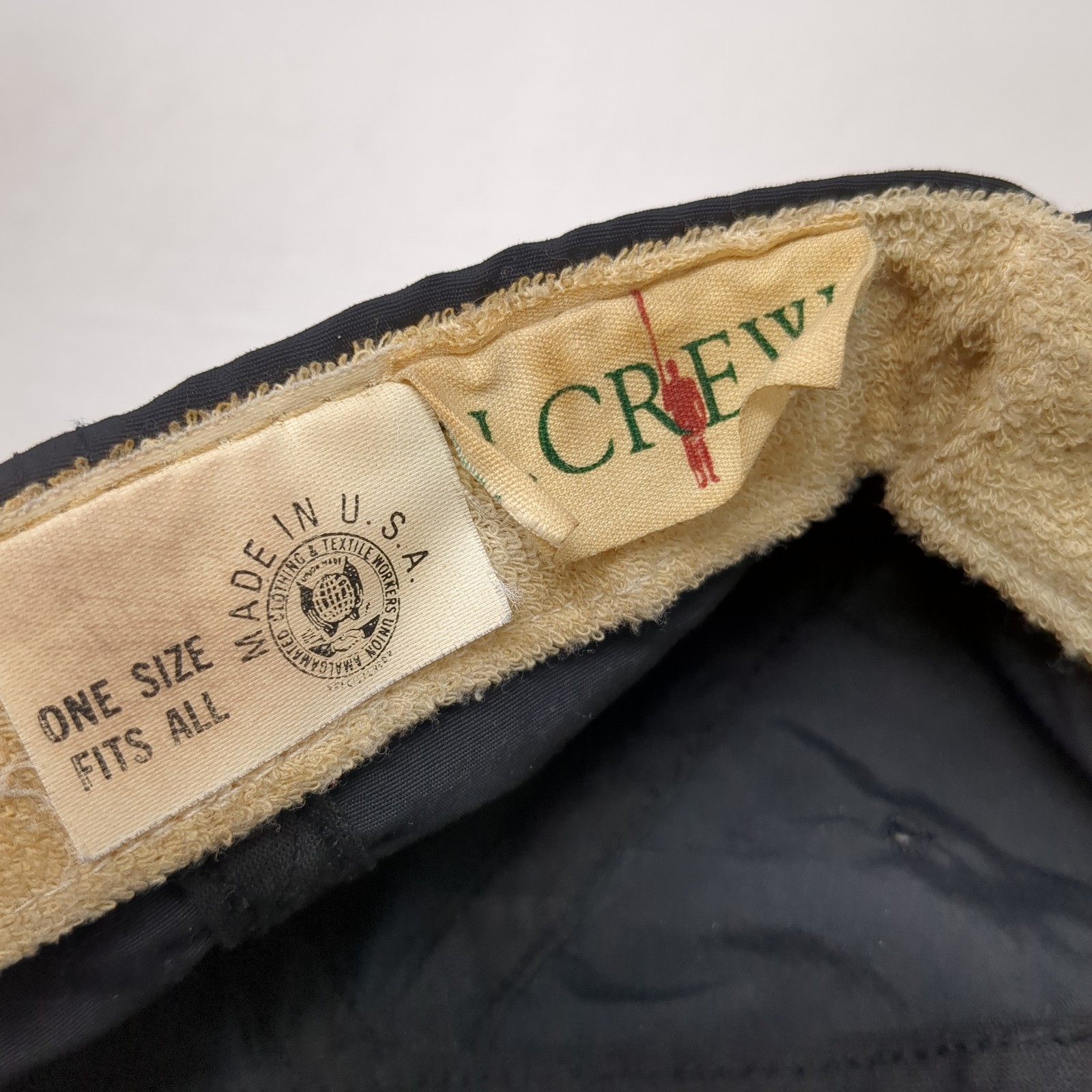 J. Crew Strapback Baseball Hat Solid Black One Si… - image 9