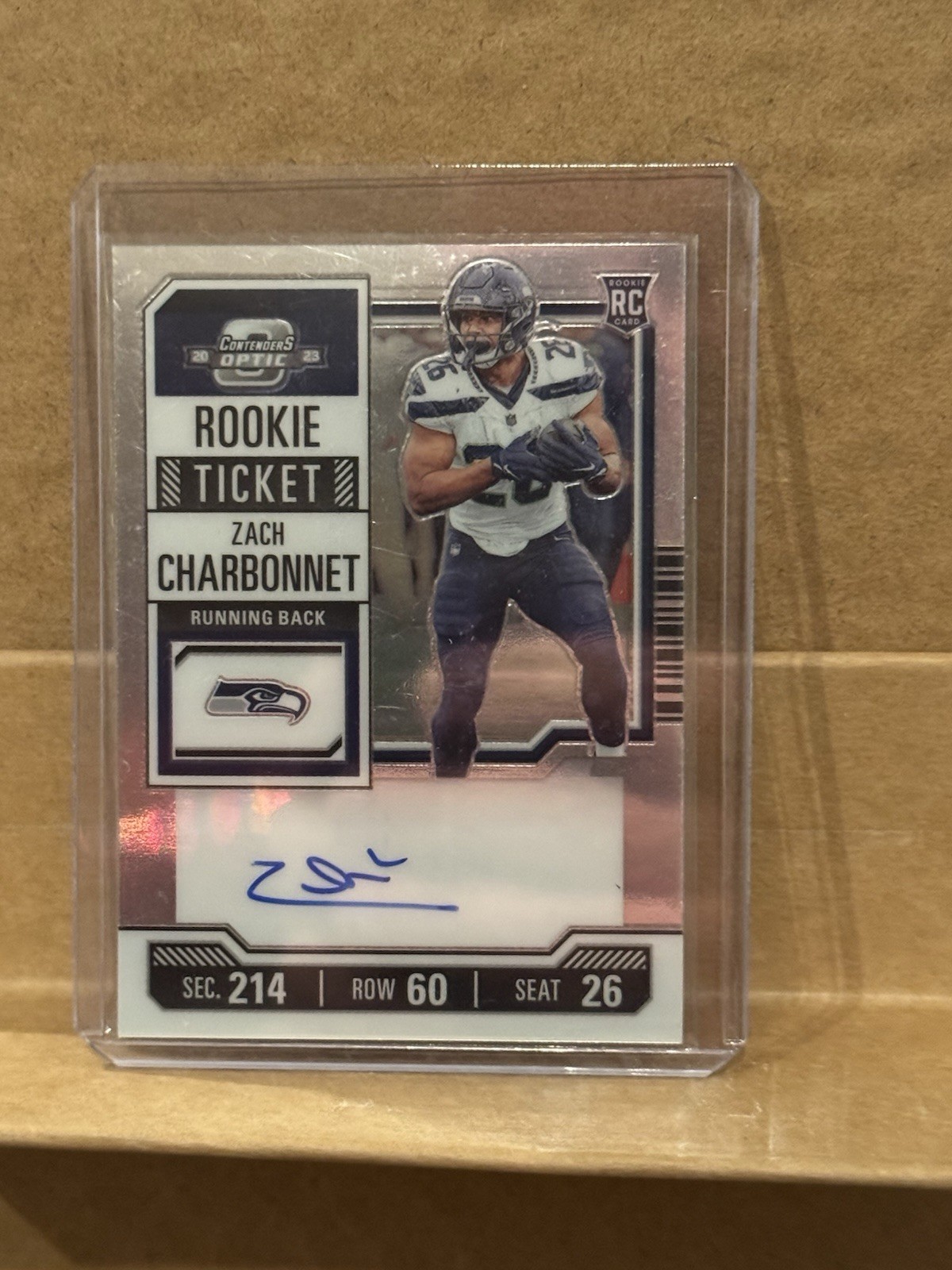 2023 Panini Contenders Optic - Rookie Ticket RPS Autographs Zach Charbonnet #141