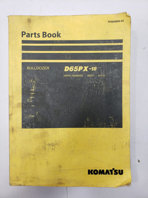 Komatsu D65PX-18 Bulldozer Serial Numbers 90001 & Up FEN02899-03 Parts Book
