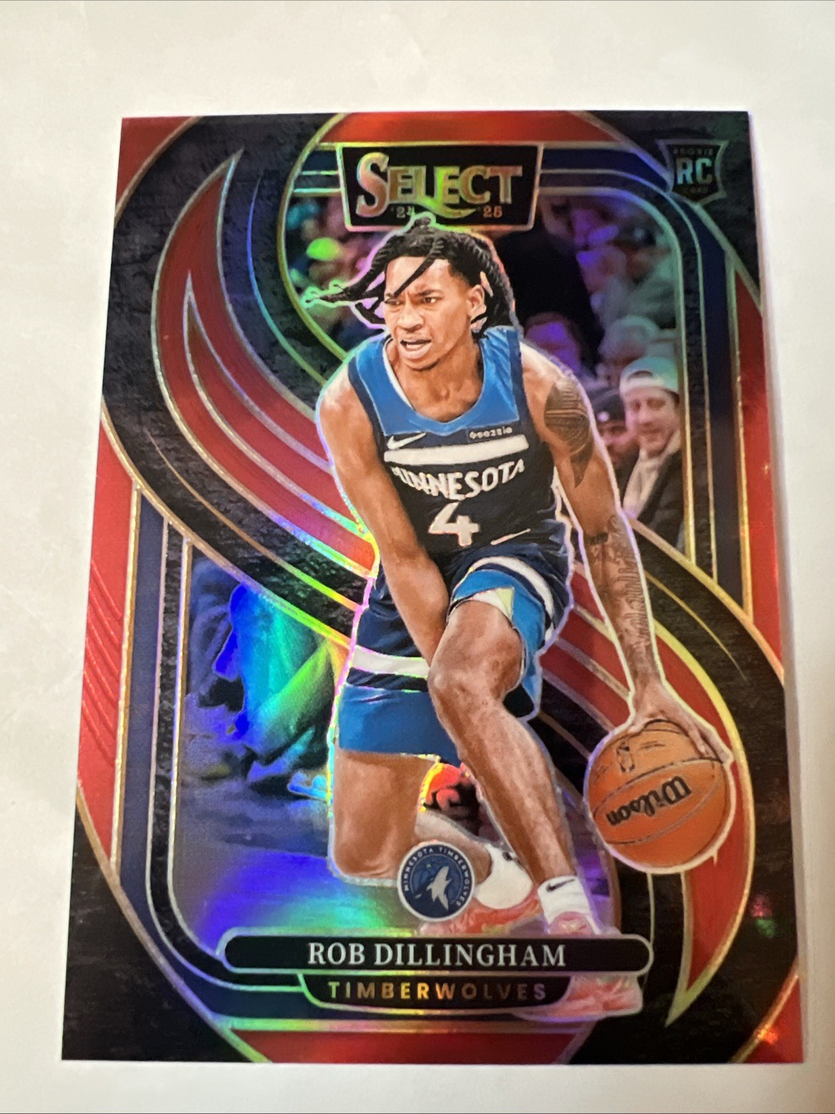 Rob Dillingham 2024-25 Panini Select Red Prizm /199 #187 RC
