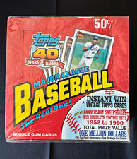 Topps 1991 40 Years of Baseball MLB Sealed Jumbo Cello Box. Chipper Jones RC!