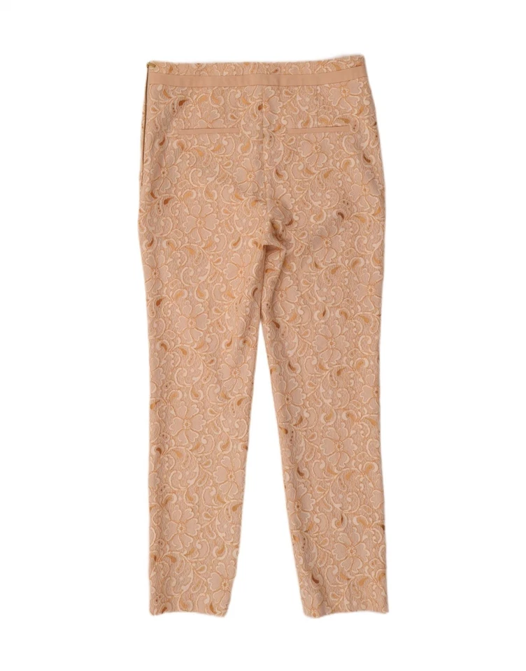 COAST Womens Slim Suit Trousers UK 12 Medium W30 L28 Beige Floral OE03 - Image 2 of 3