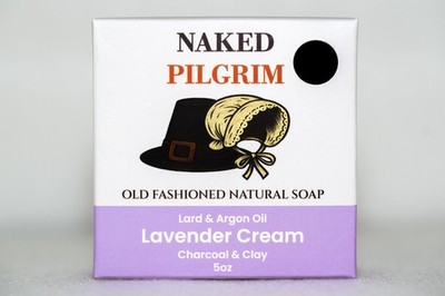 Lavender Cream, Lard and Argon Oil Soap, All Natural, Extremely Moisturizing 5oz