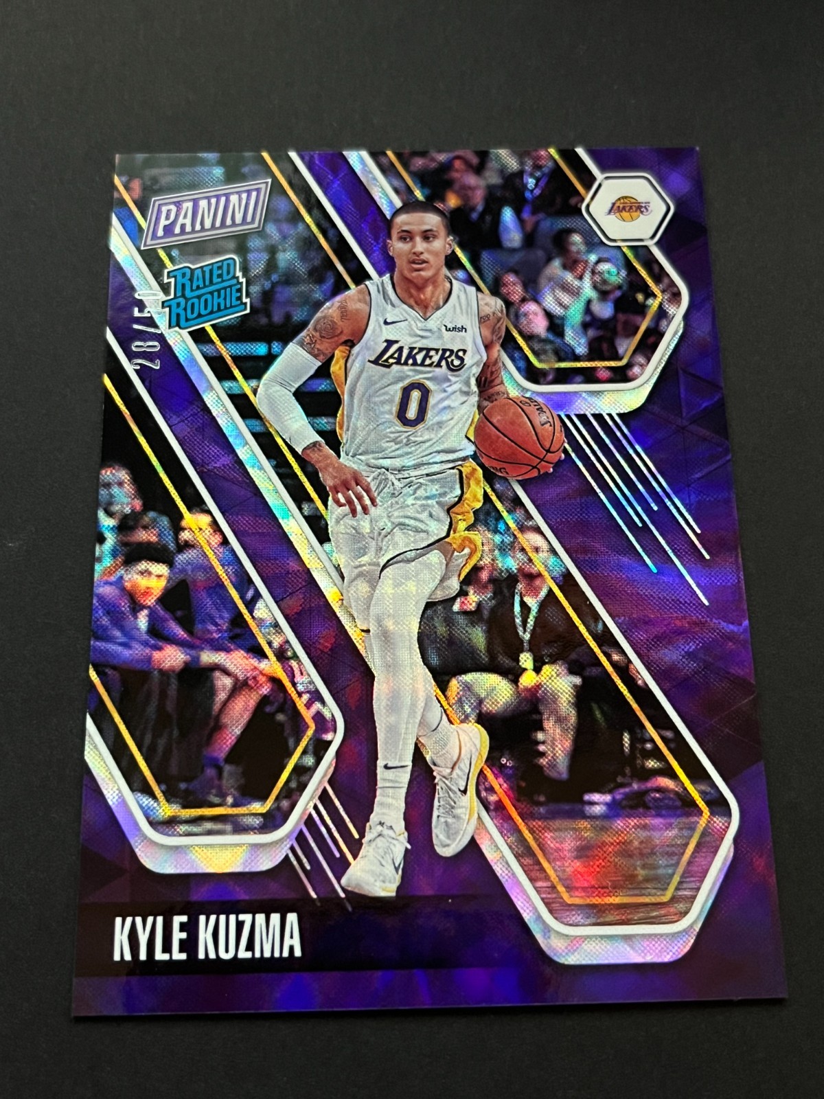 2017-18 Panini Kyle Kuzma Rated Rookie Purple /50 #11 Lakers