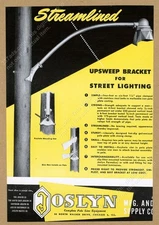 1950 Joslyn streetlight Permalux street light lighting vintage trade print ad 2