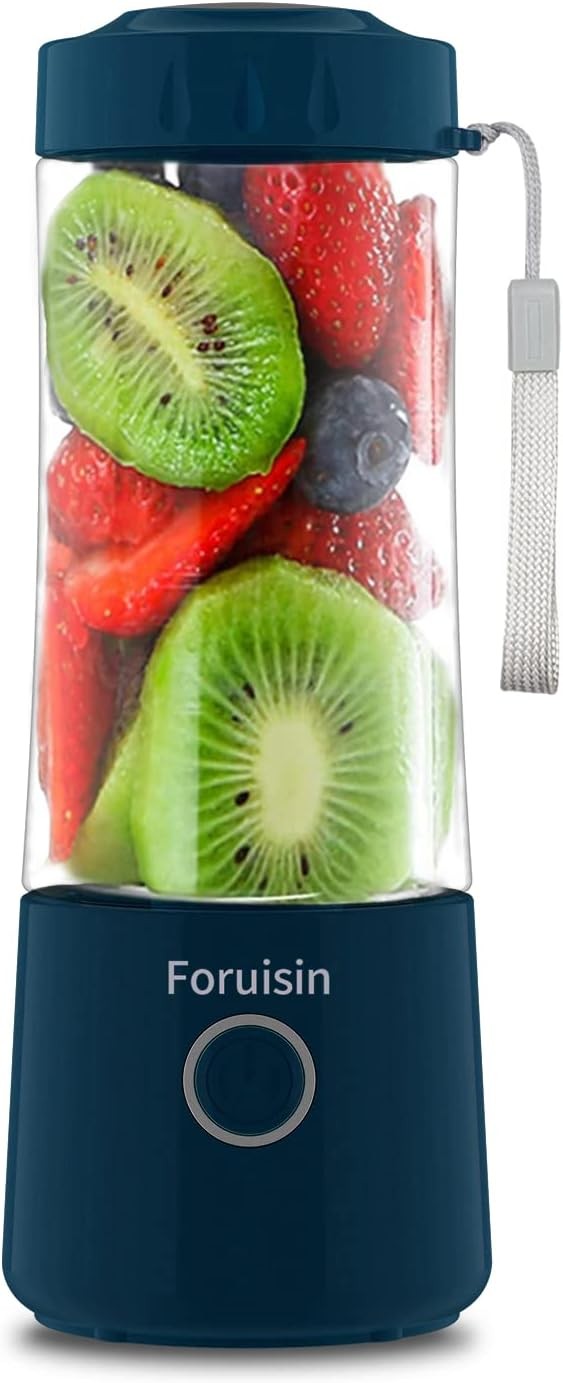 Portable USB Rechargeable Blender 6 Blade Personal Smoothie 