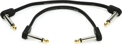 D'Addario Angled Flat Patch Cable - 6'' Twin Pack