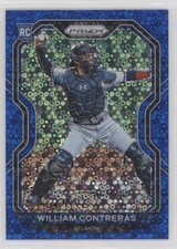 2021 Panini Prizm Tier II Blue Donut Circle 115/199 William Contreras #105 n1u