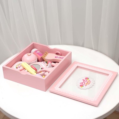 Holz Make Up Schönheit Spielzeug Set Pretend Spielen Salon Spielzeug für
