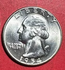 1954 GEM Uncirculated US Washington SILVER Quarter! Philadelphia Mint! Coin!