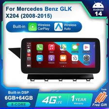 10.25" Android 14 Autoradio 64GB DAB+ WiFi F&uuml;r Mercedes GLK Klasse X204 NTG4.0