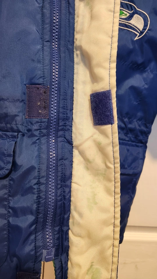 Abrigo infantil vintage NFL Seattle Seahawks puma parka chaqueta años 90 Foto 3 de 4