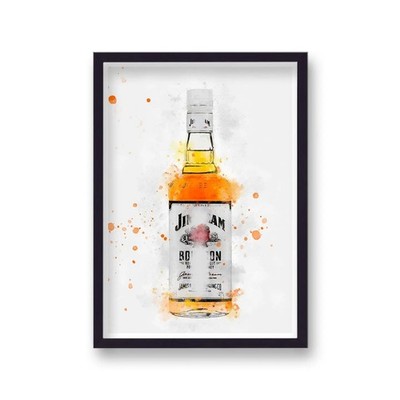 Grafik Splash gerahmter Druck Jim Beam Whisky inspiriert