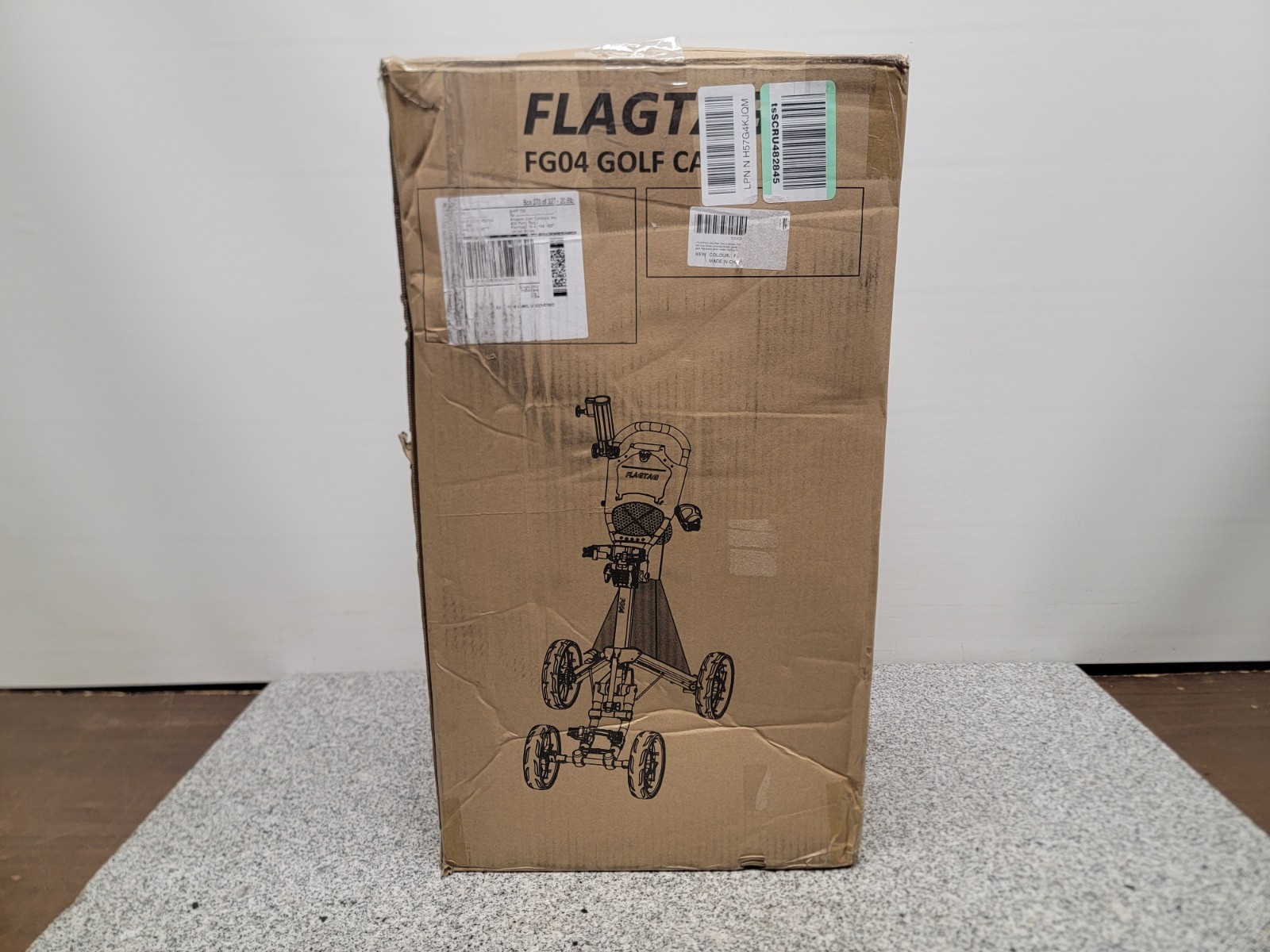 Push Cart 4 Wheels,folding Golf Cart, Golf Pull Cart With Cu