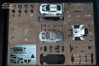 1:43 Almost Real B.O.M. Bentley Gt3 Absolute In Gt3 Asia #8 2015 ALM430307 Model