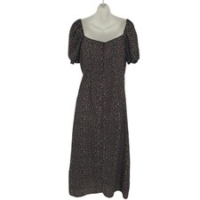 mac duggal cocktail floral embroidered tulle midi-dress Blue Midi Dress Size:30oz Every angle of this hook fastening dress Black Halter Neck Floral