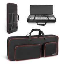 49Key Keyboard Case Padded Electric Piano Gig Bag with Adjustable Straps