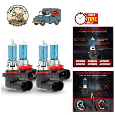 Upgrade to 300% Brighter Halogen Headlight Bulbs for Subaru (9005 H11) 4-Pack