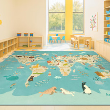 Large 8X10 Playroom Rugs - Kids Play Rug for Classroom Elementary, Bedroom, Livi