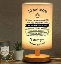 To my Mom fabric shade table lamp *new*