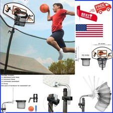 Durable Outdoor Trampoline Basketball Hoop with Included Mini Basketball
