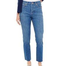 J.Crew High-Rise, Straight Leg, Premium Edition Button-fly Jeans, Size 27, NEW