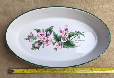 ROYAL WORCESTER Herbs Oval Casserole, 10'', Marshmallow, Vintage 1990, Rare