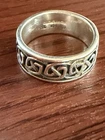 NEW Vintage Celtic Knotwork Sterling Silver Band 925  Ring size 5.5
