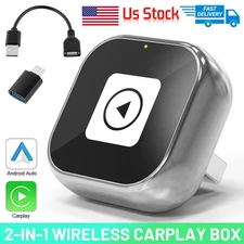 Wireless CarPlay Adapter USB Dongle Android Auto 2 in 1 Plug and Play for iPhone