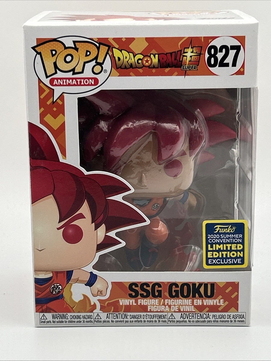 (完全限定生産品)funko pop 孫悟空 超サイヤ人ゴッド Funko POP! Dragon Ball Super SSG Goku 827 Vinyl Figure for