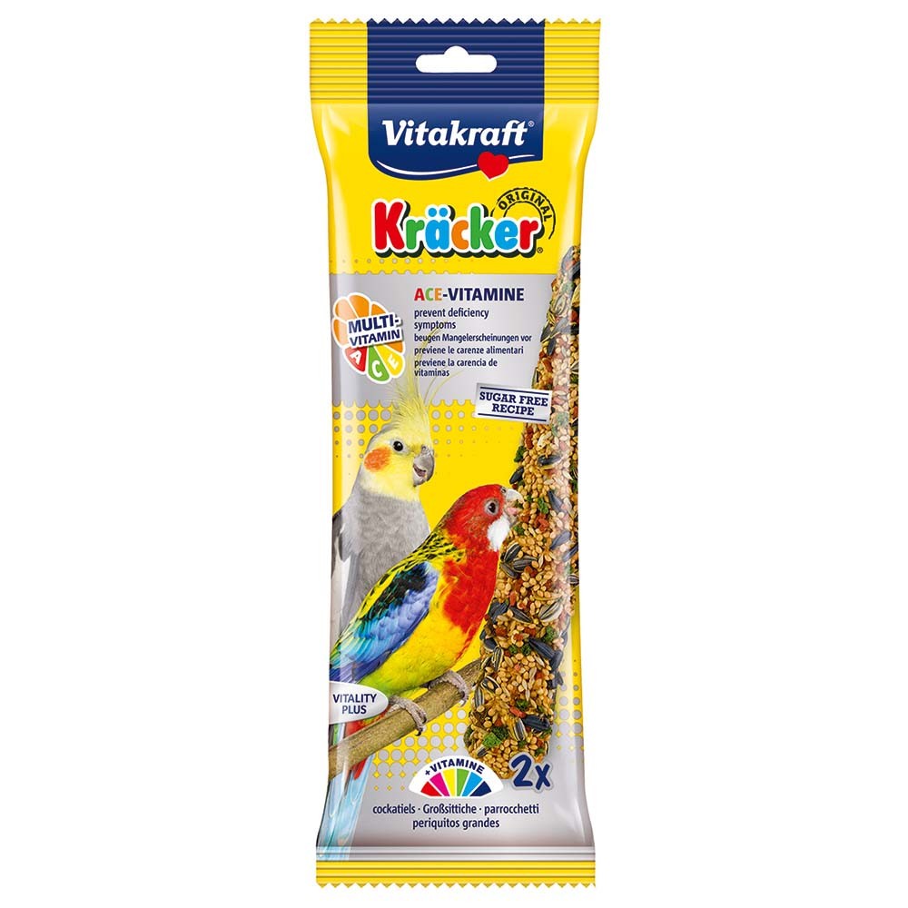 Vitakraft Cockatiel Treat Stick Nutritious Multi-Vitamin treats for small birds