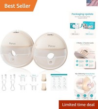 Portable Breast Pump - Electric and Wearable, 3 Flange Sizes Smart LCD Design