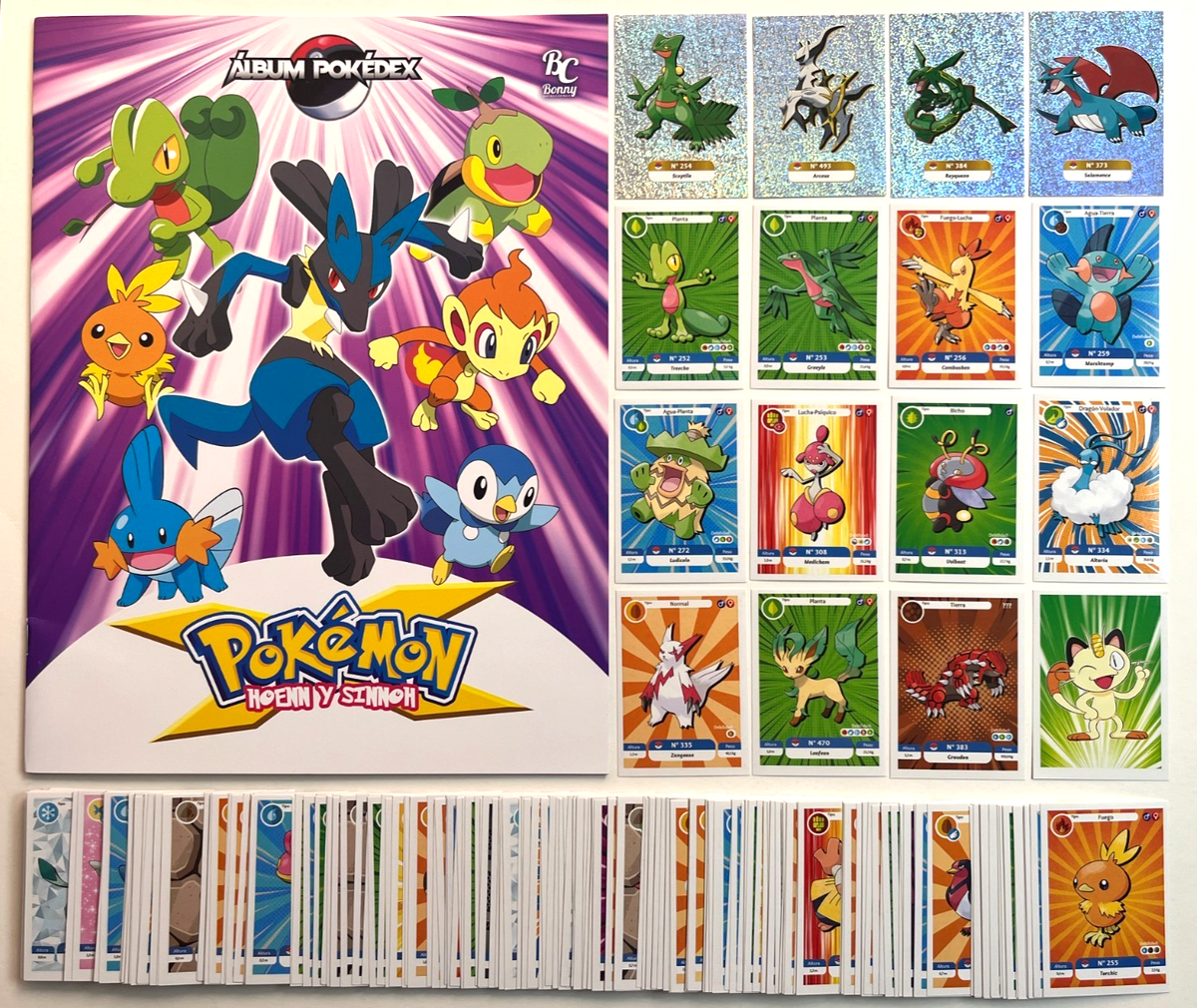 ALBUM POKEMON HOENN & SINNOH + Full Set 254/254 Stickers PERU 2022