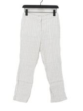 Mango Women's Suit Trousers UK 6 White Linen