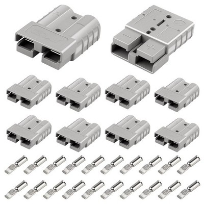 Battery Quick Connect Disconnect Set 10 PCS 50A 600V DC for 10-12 AWG Wire