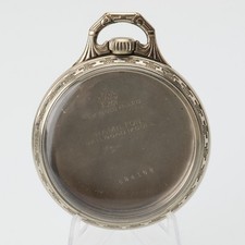 16s Hamilton Railroad 14k White Gold Filled Pocket Watch Case Watchmaker BEAUTY