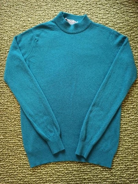 Women Jaeger Turtleneck Green Wool 36 / S / 44