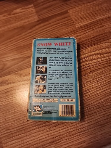 Snow White-VHS 1987-Interglobal Home Video-Classic fairy tale, unique version! - Picture 3 of 4