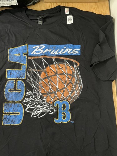 B65 New Mens UCLA Bruins Tshirt 100% Cotton Black size 2XL - 第 2/5 張圖片