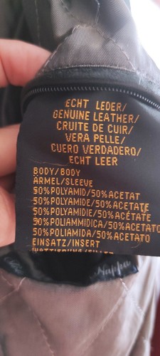 Chaqueta De Colección Bugatti Cuero de Cordero Para Hombres Bombardero Motociclista Negra Talla Grande 54/XL - Imagen 13 de 24