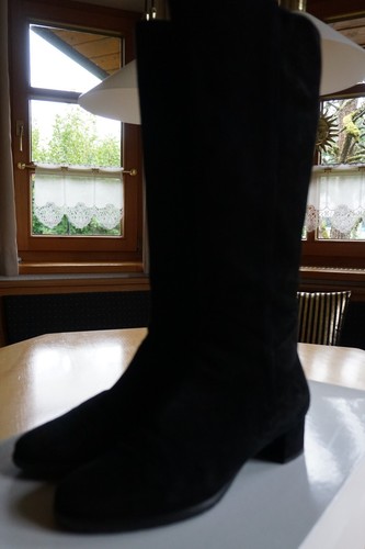 Mafer Damen Stiefel schwarz Gr-39 UK 6 Velours Leder - Bild 11 von 12