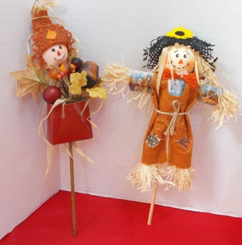 Set of 4 Fall Scarecrows for Decorating Home, Garden, or Classroom - Picture 4 of 8