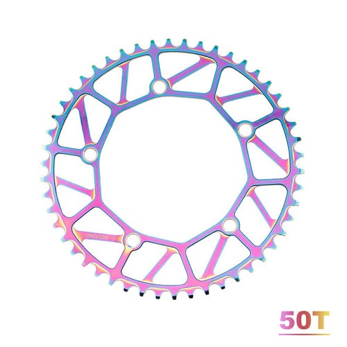 Für Litepro Rennrad Hohlkettenring BCD 130mm 46-58T 5 Schrauben Kettenrad - Afbeelding 7 van 26