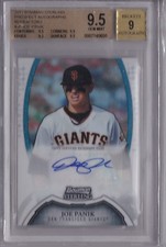 JOE PANIK 2011 Bowman Sterling Prospect REFRACTOR RC Auto #'d/199 graded BGS 9.5