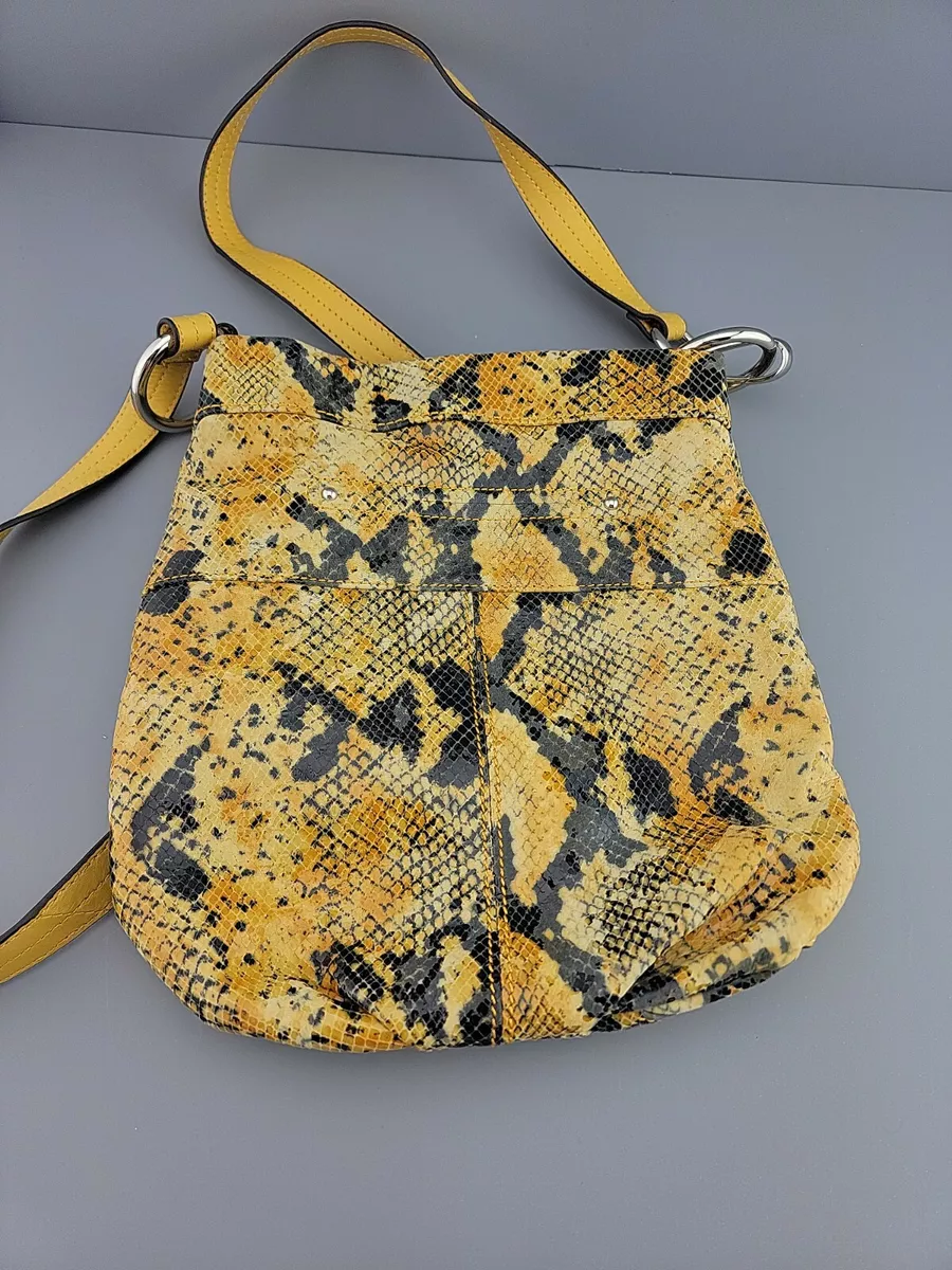 Yellow snakeskin bag sales