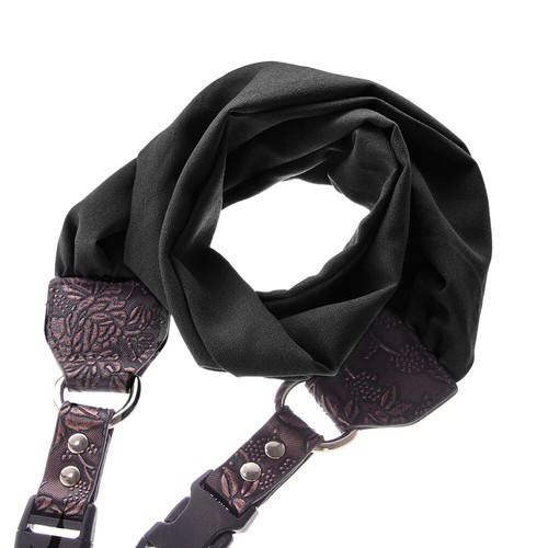 Soft Vintage Fahion Camera Shoulder Neck Strap Scarf Type Fabric DSLR Belt Gray - Picture 8 of 9