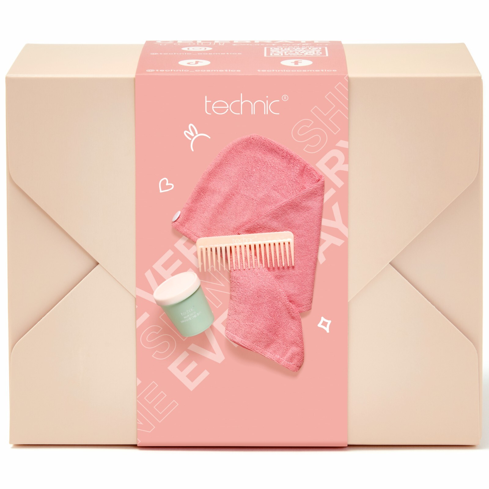 Hair Mask Gift Set Microfiber Turban Towel Wide Tooth Comb Mother's Day Present